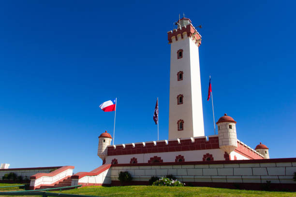 leuchtturm la serena, chile - coquimbo region stock-fotos und bilder