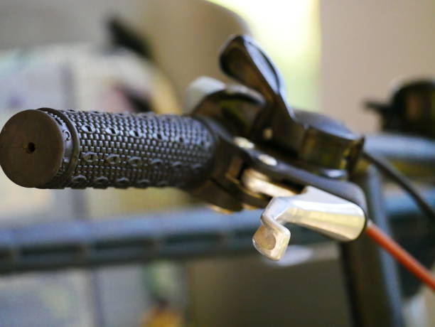 istock Close up of a bicycle handlebar 946592464