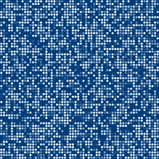 Vector illustration of Blue circle pixel mosaic concept background