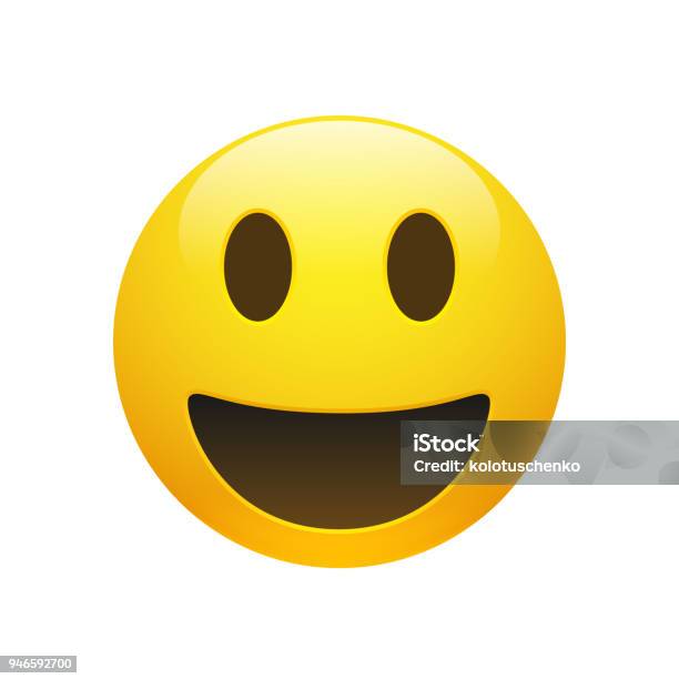 Vektoremojigelbe Smileygesicht Stock Vektor Art und mehr Bilder von Glücklichsein - Glücklichsein, Emoticon, Dem menschlichen Gesicht ähnliches Smiley-Symbol