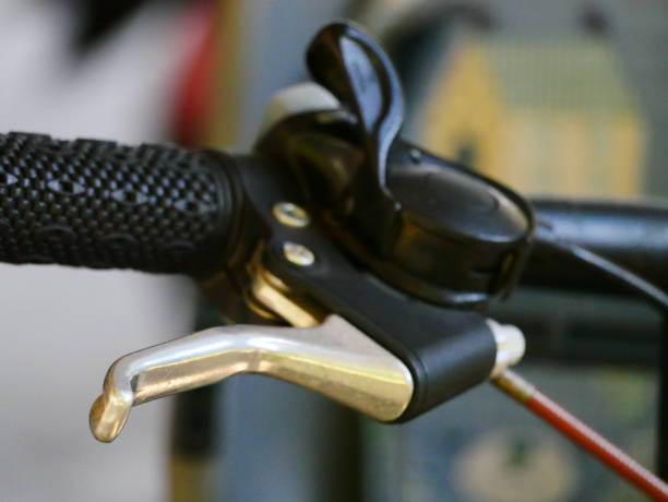 istock Close up of a bicycle handlebar 946593016