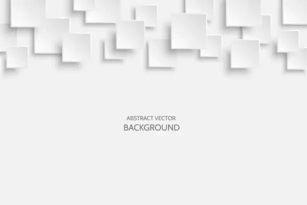 Vector illustration of Vector white modern abstract background