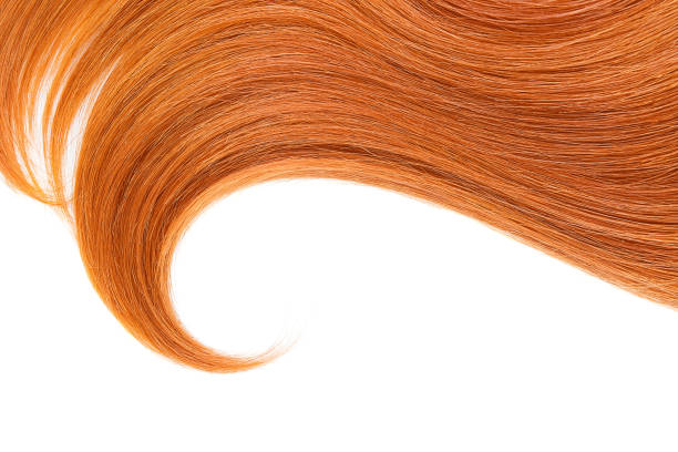 istock Red natural hair on white background 946597328