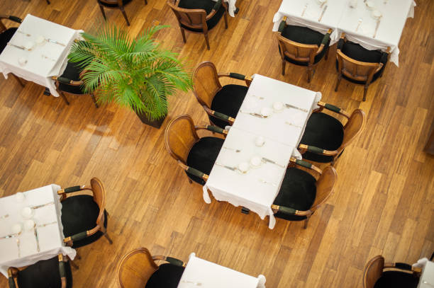 istock Dining tables and chairs in restaurant 946608108