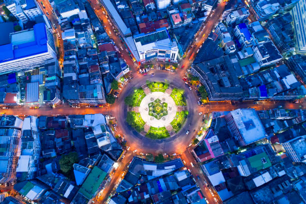 istock Bangkok Expressway and Highway top view during twilight time ,expressway is an important infrastructure for rush hour in Bangkok , Bangkok,Thailand 946623770