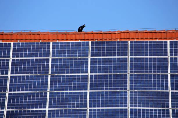 istock Roof with solar panels 946625450
