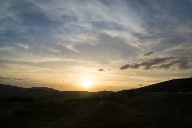 istock Sunset and sunrise with dramatic colorful clouds. Slovakia 946627908