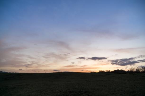 istock Sunset and sunrise with dramatic colorful clouds. 946628514
