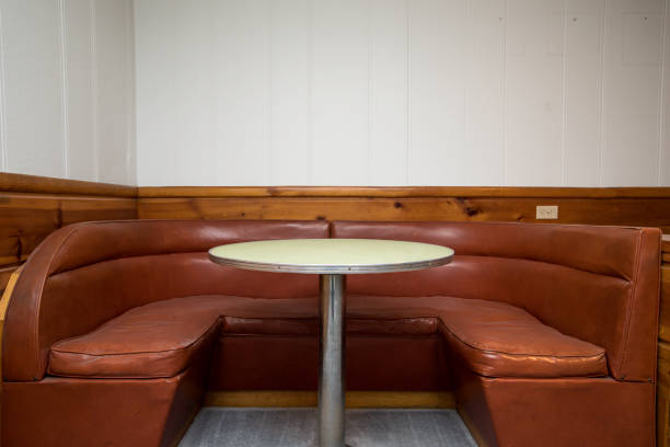 This restaurant booth faces a wall instead of a table. : r