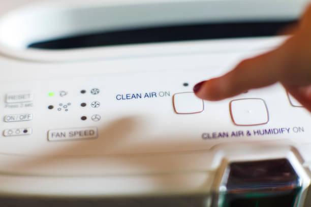 istock Turning On Modern Air Purifier And Ionizer 946637358