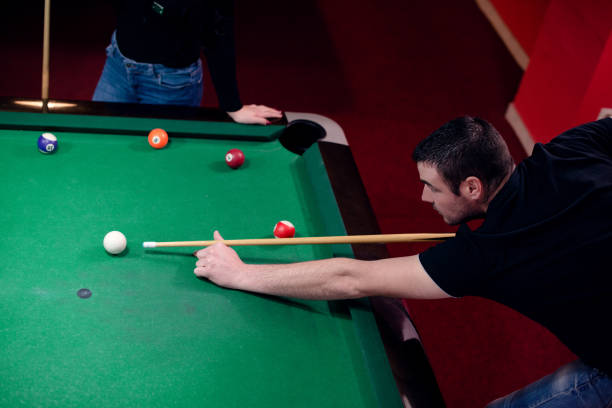istock The man concentrates on the strike 946644600