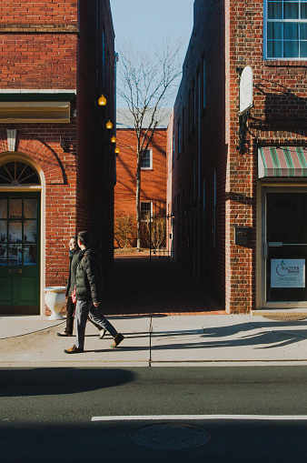 Capturing the alley while the pedestrians were strolling by on this nice day in Manassas, VA