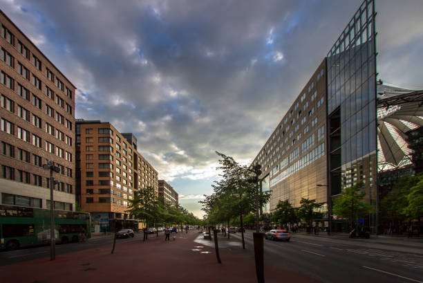 Berlin city, skyline at the Potsdamer platz financial district, Germany