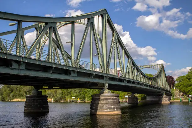 World famous Bridge Glienicke in Berlin (Glienicker Brücke), Potsdam, Berlin