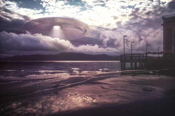 istock UFO Arriving on a Beach Vacation 946693616