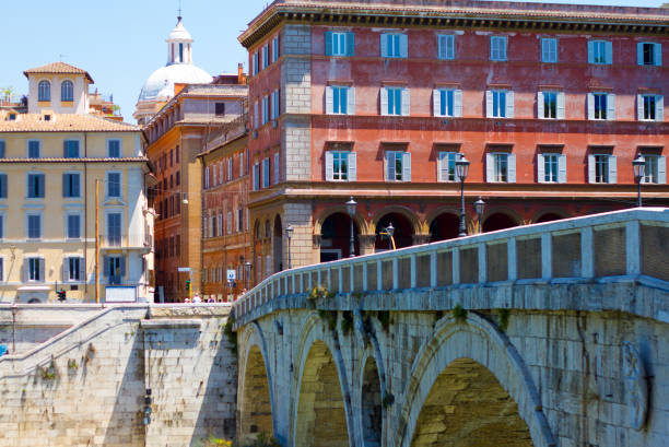 Tiber River from Ponte Sant Angelo Bridge
