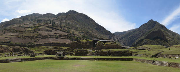 Chavin de Huantar temple complex, Ancash Province, Peru The Chavin de Huantar temple complex and archaeological site, located in Ancash Province, Peru huari stock pictures, royalty-free photos & images
