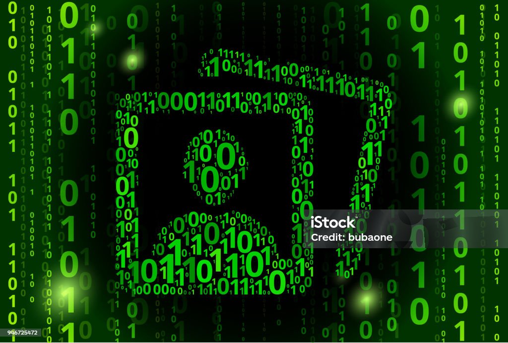 Headshot Pictures Binary Code Vector Pattern Background Stock ...
