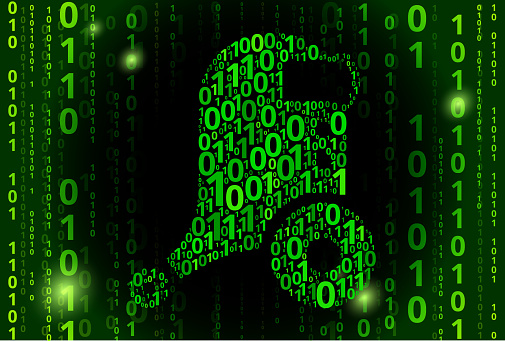 Binary Numbers Robotics Traveling Robot Binary Code Vector Pattern Background Stock ...