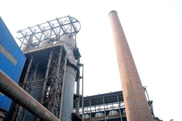 istock Pipeline valve facilities in steel mills 946725626