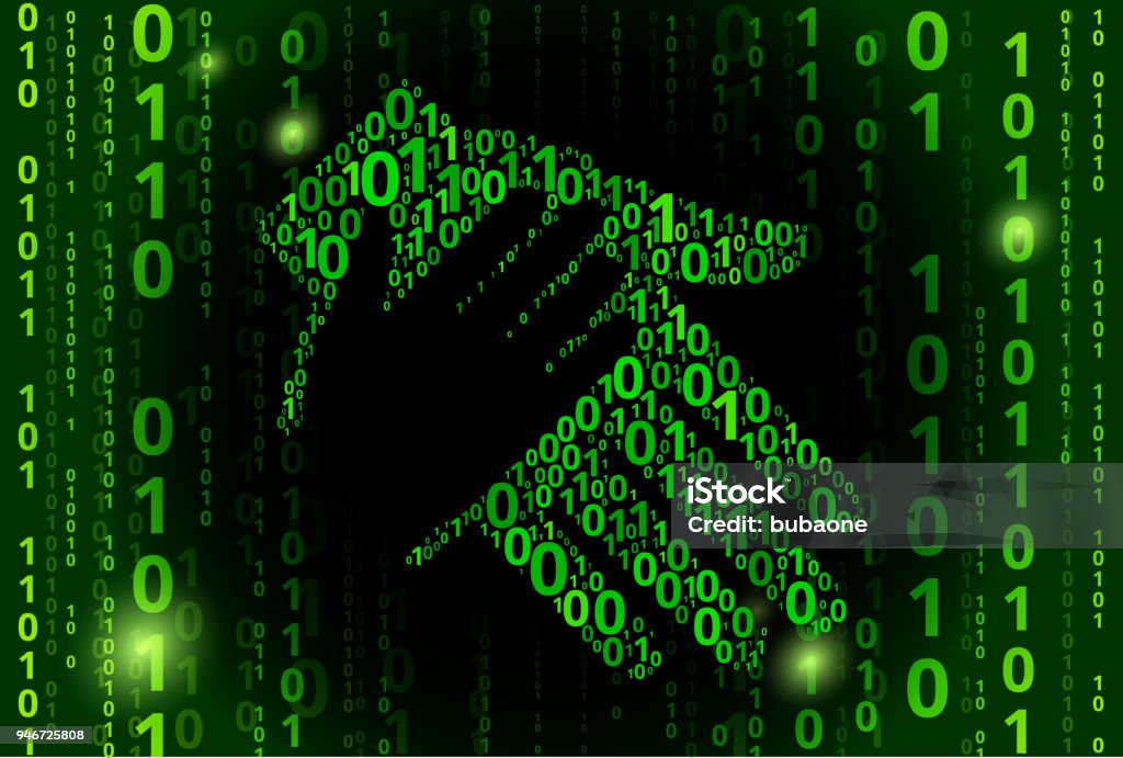 Holding Hand Binary Code Vector Pattern Background Stock Illustration ...