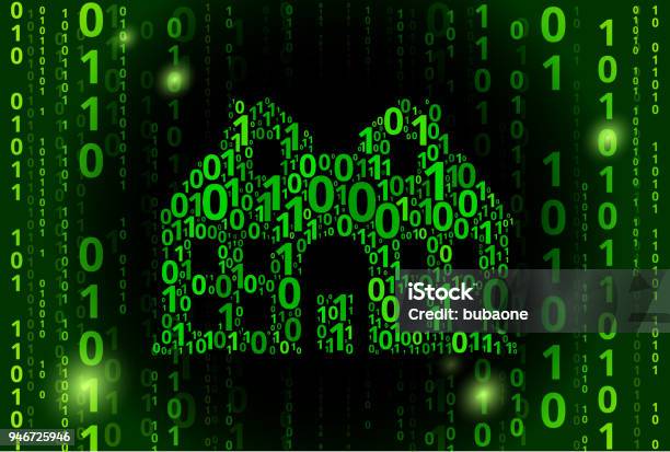 Binary Code Houses House Binary Code Vector Pattern Background Stock Illustration ...