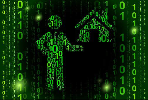 Real Estate Agent Selling House Binary Code Vector Pattern Background ...