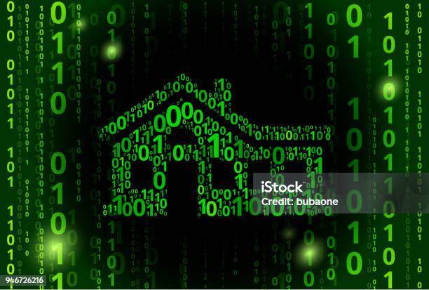 Binary Code Houses Home Binary Code Vector Pattern Background Stock Illustration ...
