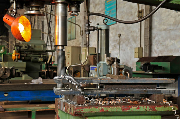 istock Steel lathe machinery and equipment 946729670