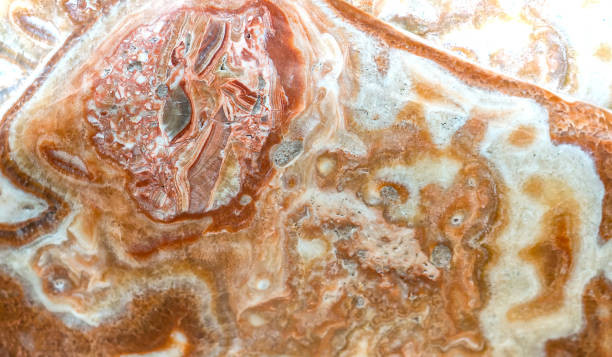 istock Travertine mineral stone with various stone artifacts from the crystallization of volcanic rock 946732118