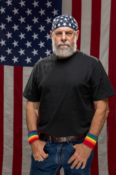 istock Authentic Vietnam Veteran with American Flag 946735054