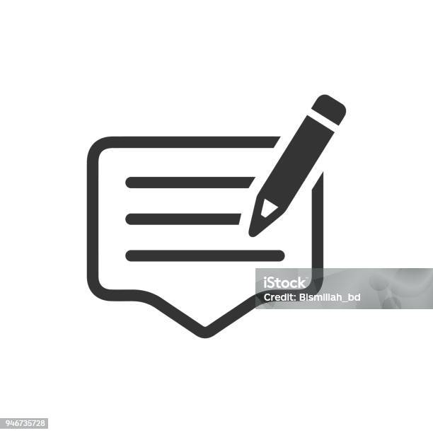 Feedback Memo Message Note Write Note Icon Stock Illustration - Download Image Now - Advice, Icon Symbol, Message