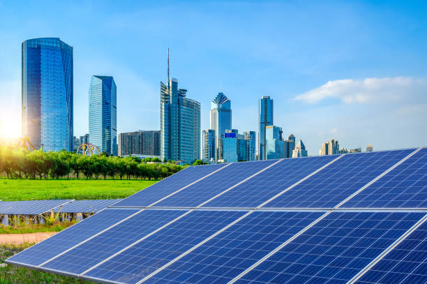 istock Shanghai urban landscape, landmarks and solar panels 946740760