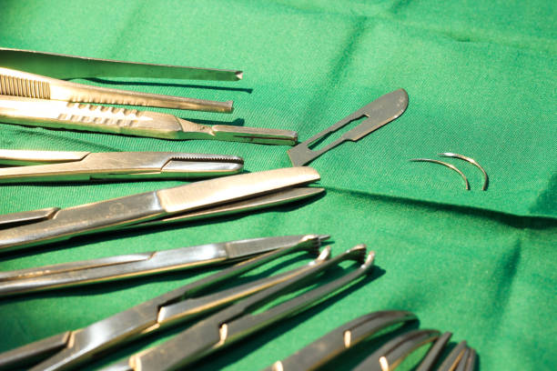 istock Surgical Instruments on the Table in Operating Room 946743842