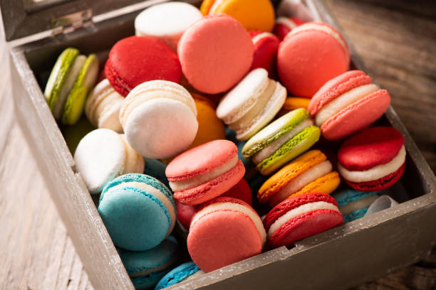 istock Selection of french colourful macarons 946745058