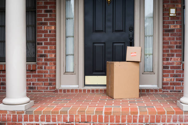 istock Packages waiting by the front door 946751182