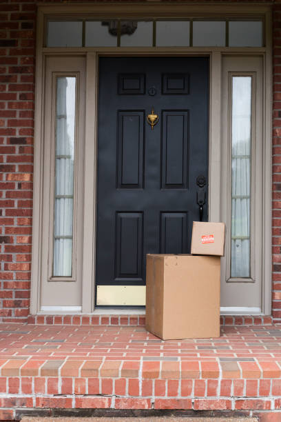 istock Packages waiting by the front door 946751190
