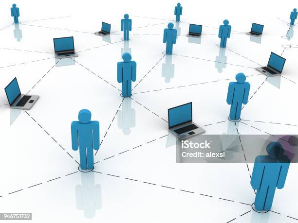Computernetzwerk Personen Kommunikation Socialmediakonzept Stockfoto und mehr Bilder von Computer
