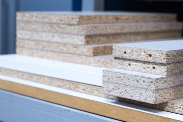 istock MDF, PARTICLE BOARD. Wood panels of different thicknesses and colors. 946752402