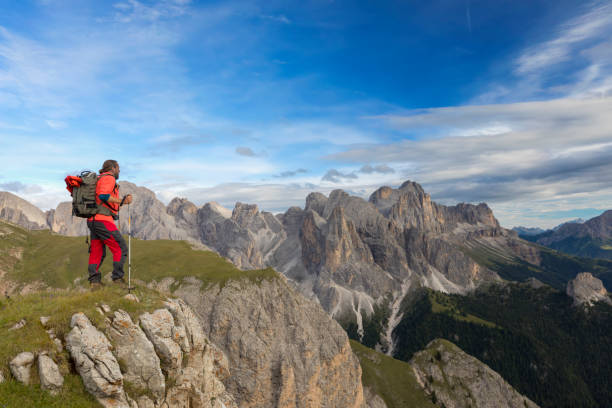 istock Climber in the Mountains at Catinaccio, Rosengarten Mountain Group, Dolomites 946758222