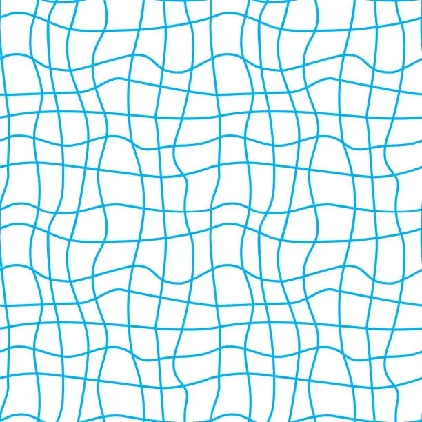 Vector illustration of Blue seine seamless pattern