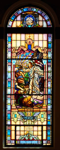 istock stained glass in church 946772916