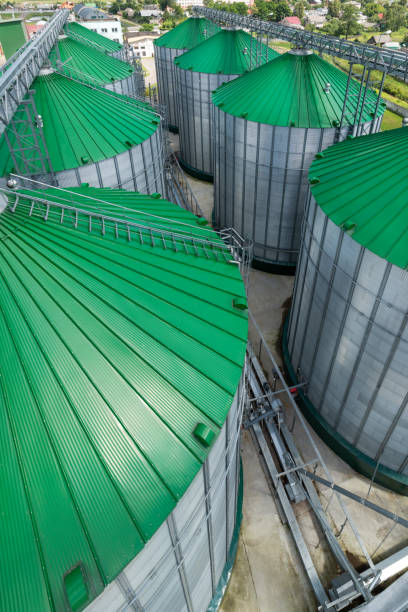 istock Silos for grain storage. A modern warehouse of wheat and other cereals 946773892