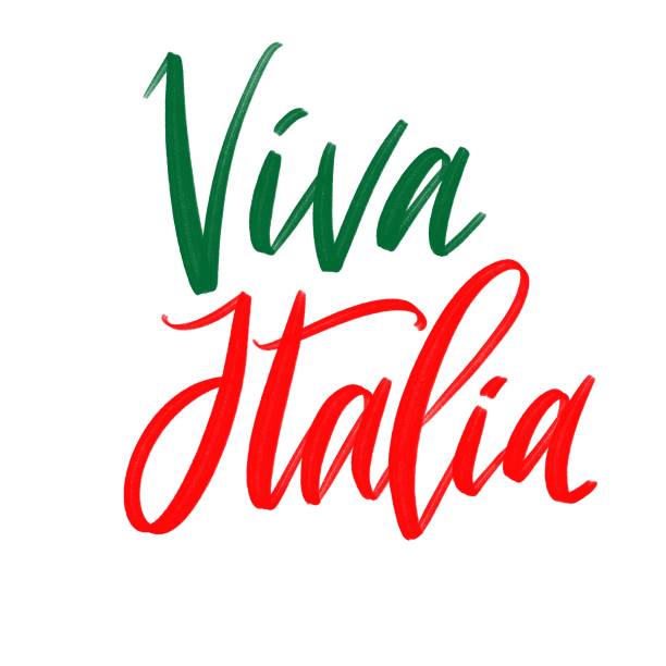 Italian flag with challygraphy Viva Italia, Italy on white background Italian flag with challygraphy Viva Italia, Italy on white background. italie stock illustrations