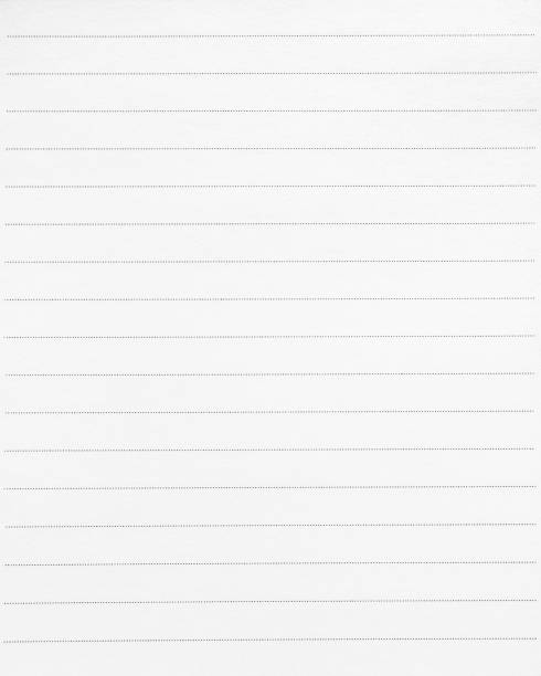 空白行の用紙の背景。ホワイト ペーパー、メモを書いたりドット ライン。 - paper notebook ruled striped ストックフォトと画像