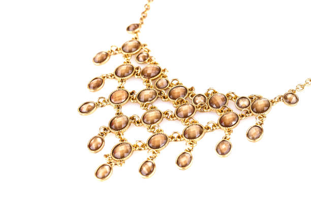 istock Stylish necklace with stones 946791238