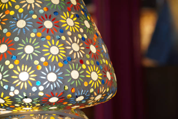 istock Indian glass lamp detail 946799348