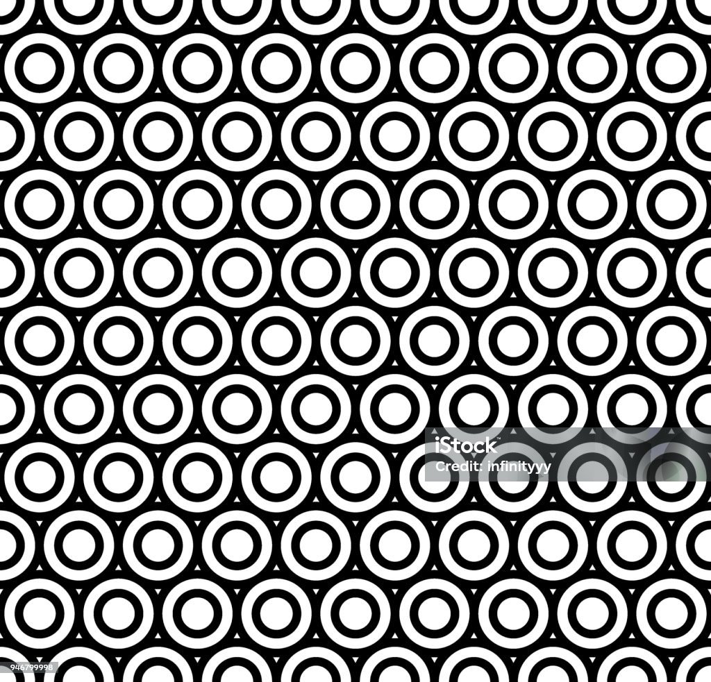 Meget opbevaring variabel Modern Repeating Seamless Pattern Of Repeat Round Shapes Black And White  Circle Dot Stylish Texture Geometric Background Vector Illustration Stock  Illustration - Download Image Now - iStock