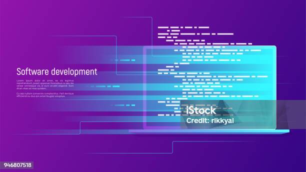 Software Development Programming Coding Vector Concept Stock ...