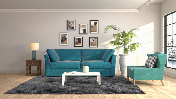 istock Interior living room. 3d illustration 946812652